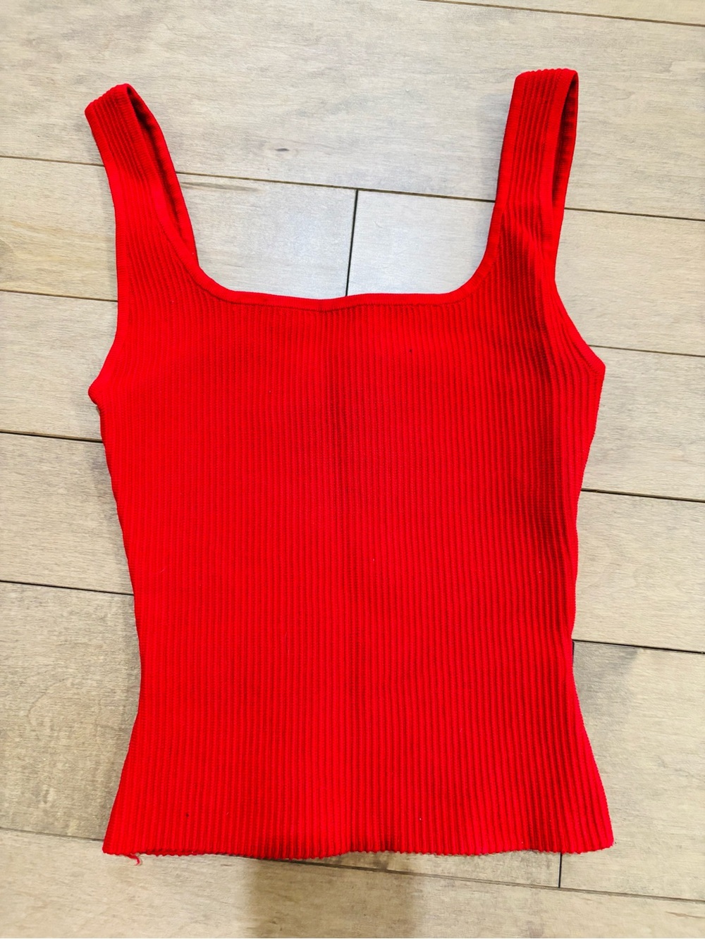 Aritzia sculpt knit Square-Neck Tank Top